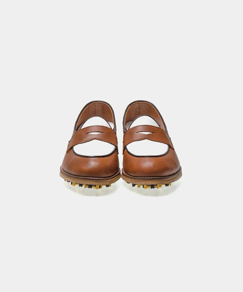 ALL CLASSIC Golf Noble Penny Loafer Classic Golf Shoes - Light Brown