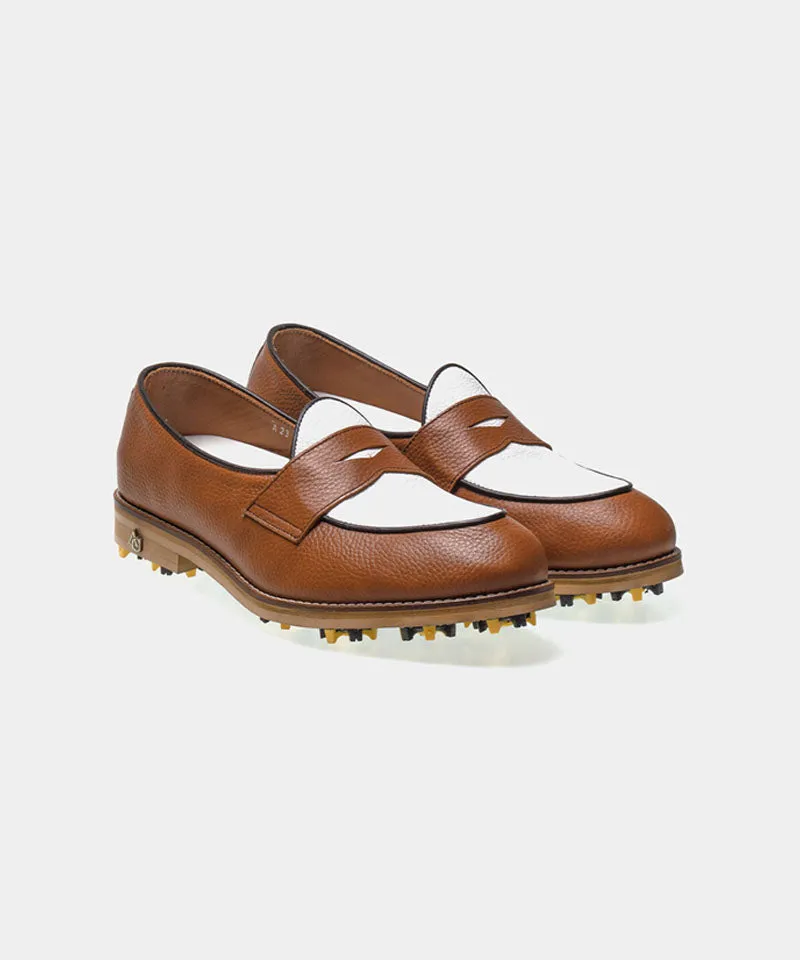 ALL CLASSIC Golf Noble Penny Loafer Classic Golf Shoes - Light Brown