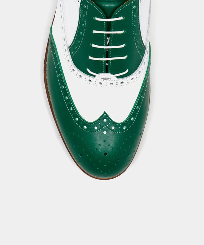 ALL CLASSIC Golf Noble Wingtip Classic Golf Shoes - Green