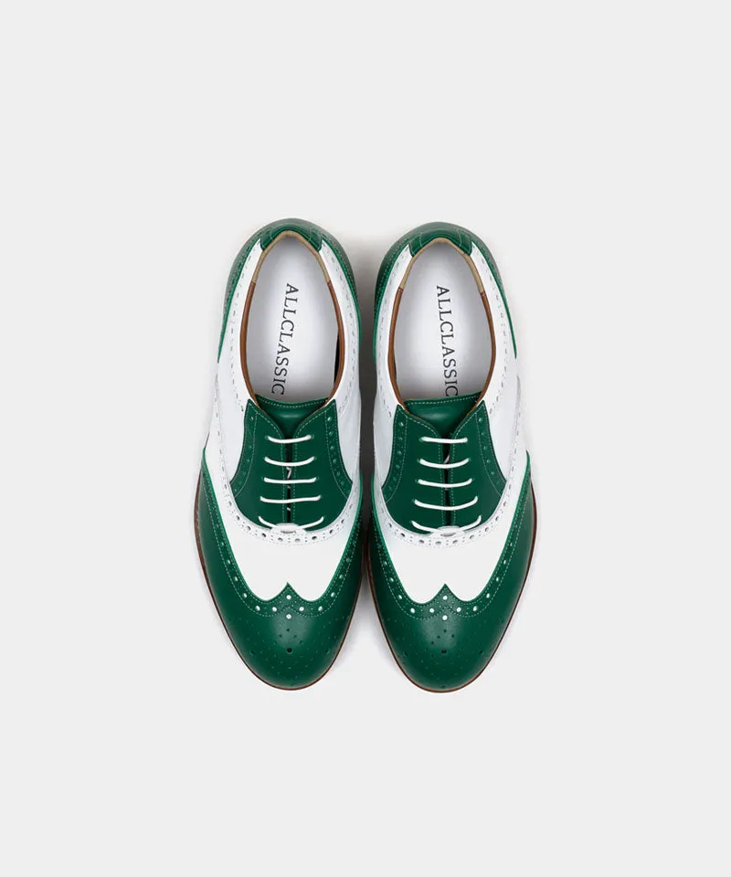 ALL CLASSIC Golf Noble Wingtip Classic Golf Shoes - Green