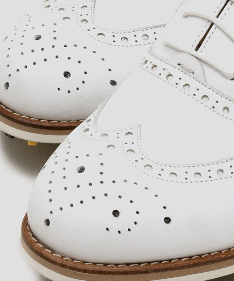 ALL CLASSIC Golf Noble Wingtip Classic Golf Shoes - White