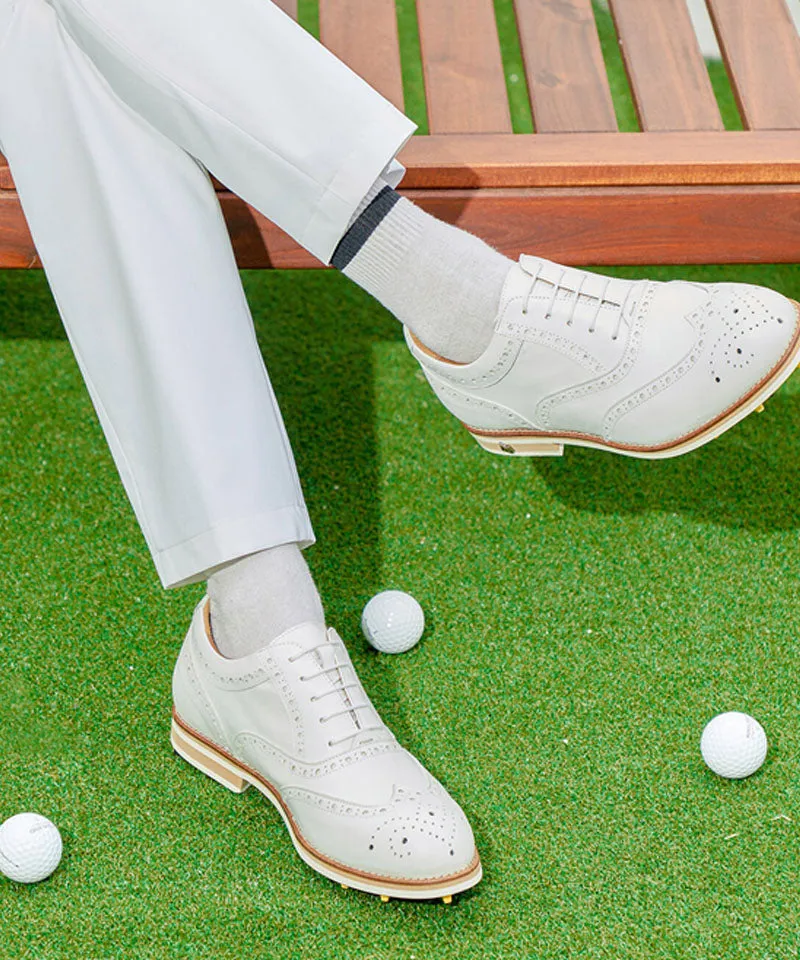 ALL CLASSIC Golf Noble Wingtip Classic Golf Shoes - White