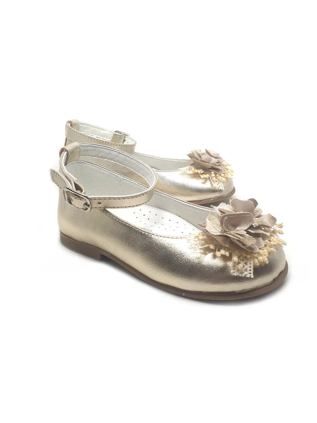 Ballerina Leather shoe with flowers