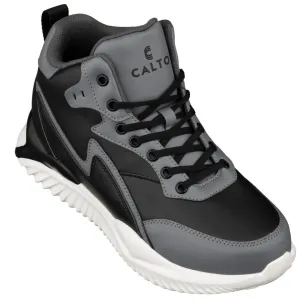 CALTO - S3061 - 4 Inches Taller (Black/Grey) - Lightweight Sneakers