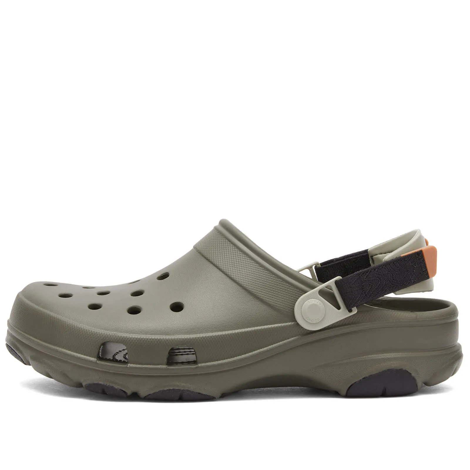 Crocs All Terrain Clog Sandals in Dusty Olive & Multi