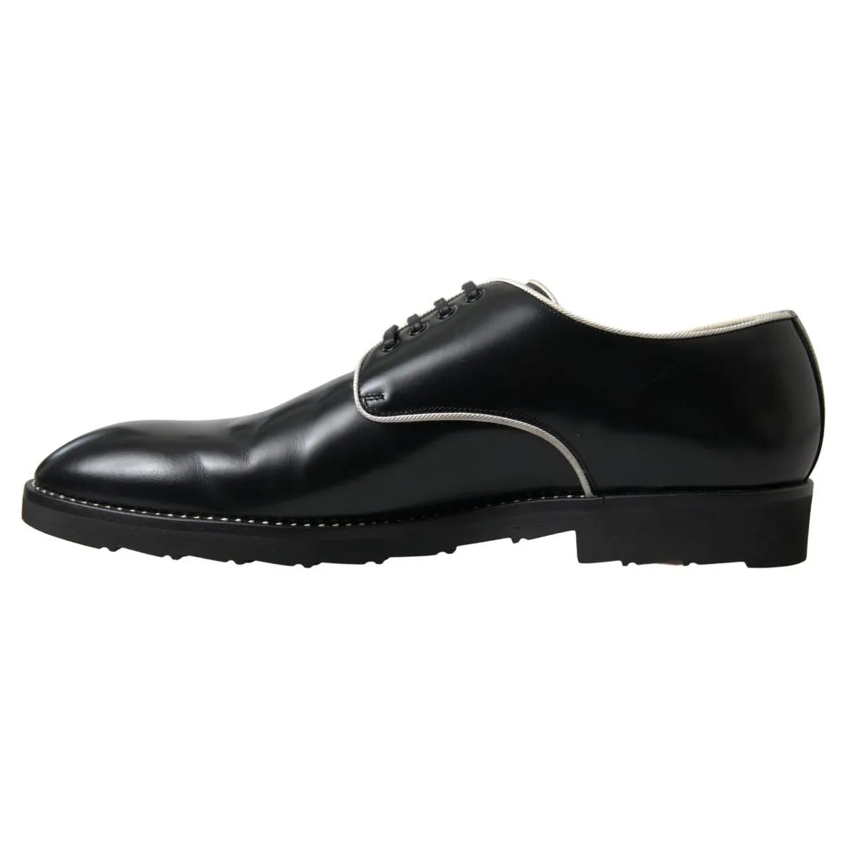 Dolce & Gabbana Elegant Black and White Formal Men's Shoes