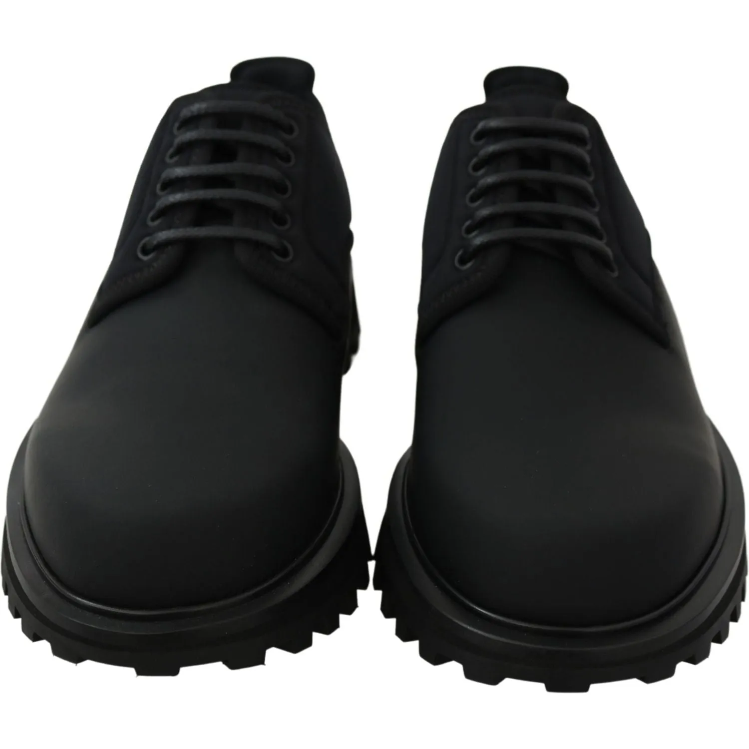 Dolce & Gabbana Elegant Black Calfskin Derby Shoes