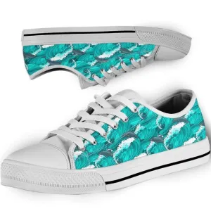 Dolphins Low Top Shoes, Animal Print Canvas Shoes, Print On Canvas Shoes