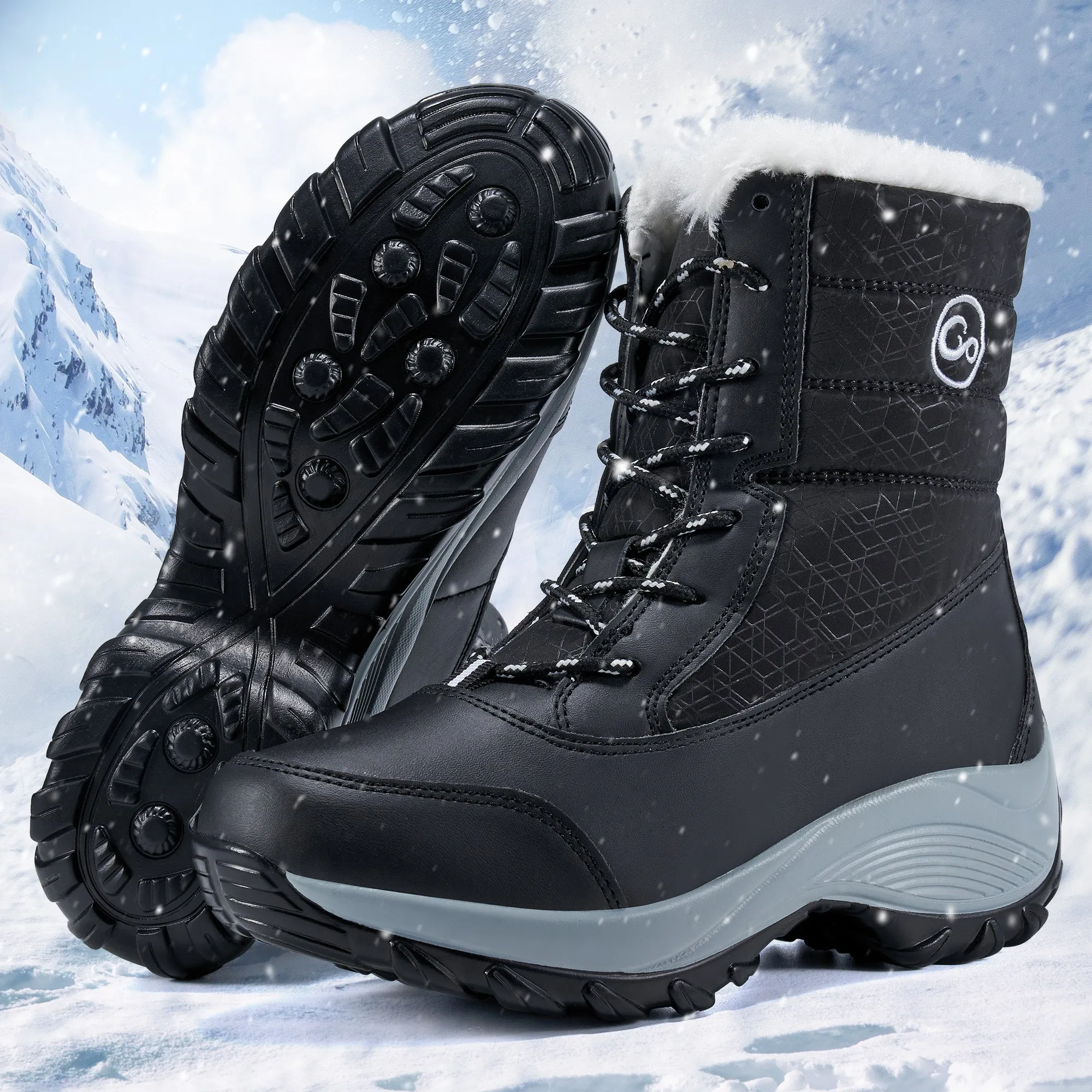 DUOYANGJIASHA Women Snow Boots Winter Shoes for Women Waterproof Booties