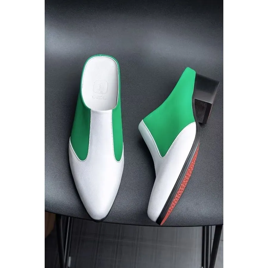 Elegant Pointed Toe LuxePoint Leather Business Slippers