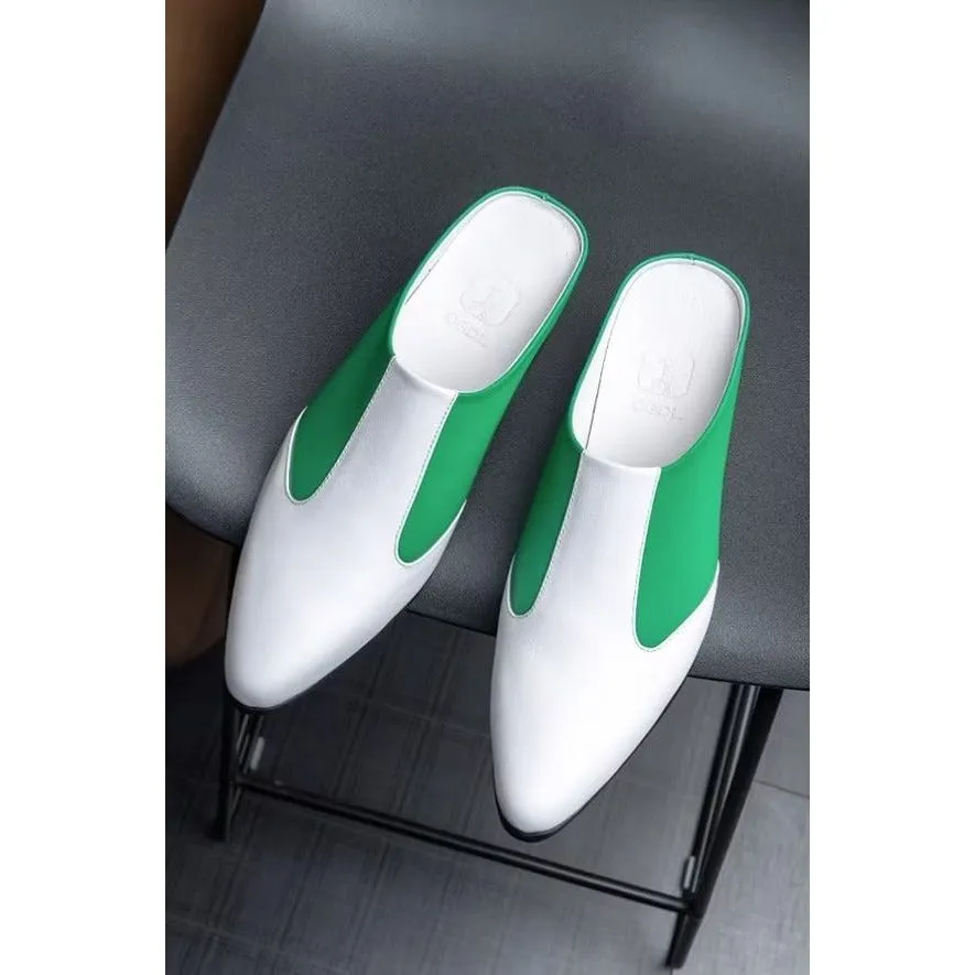 Elegant Pointed Toe LuxePoint Leather Business Slippers