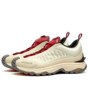 END. Lightweight Trailgrip sneakers in collaboration with Moncler, beige/red