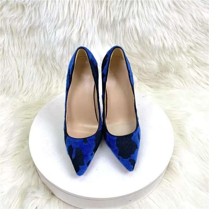 Fashionable Cow Print Style Pointed Toe Stiletto Collection