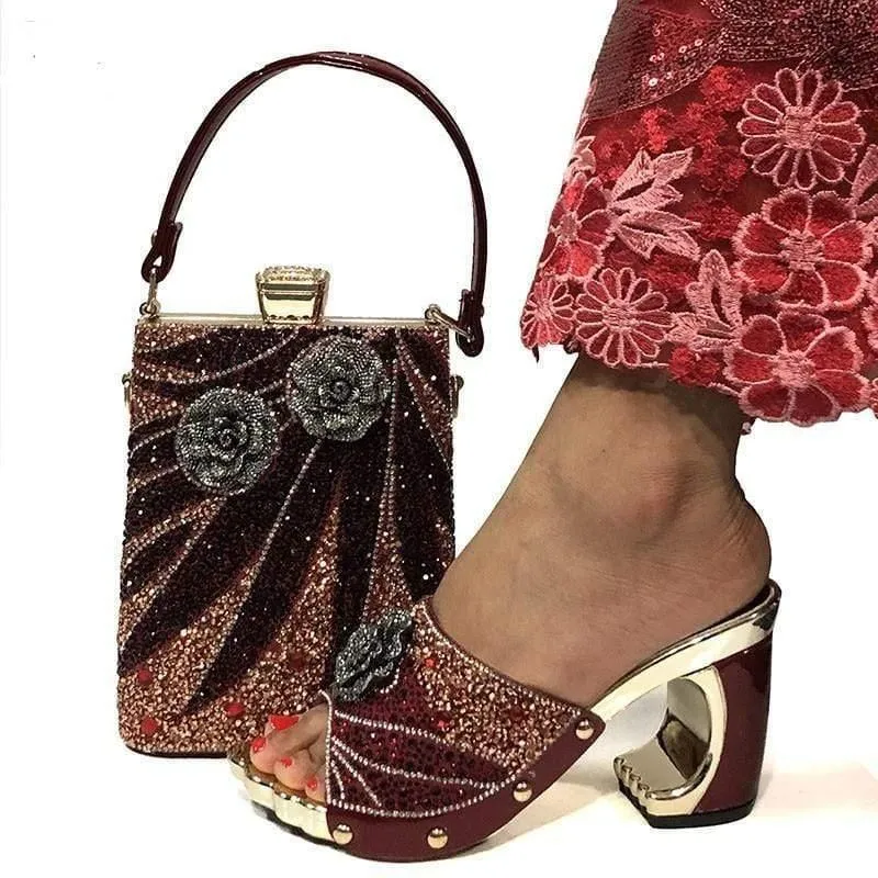 Fashionable Italian Shoes and Bag Set