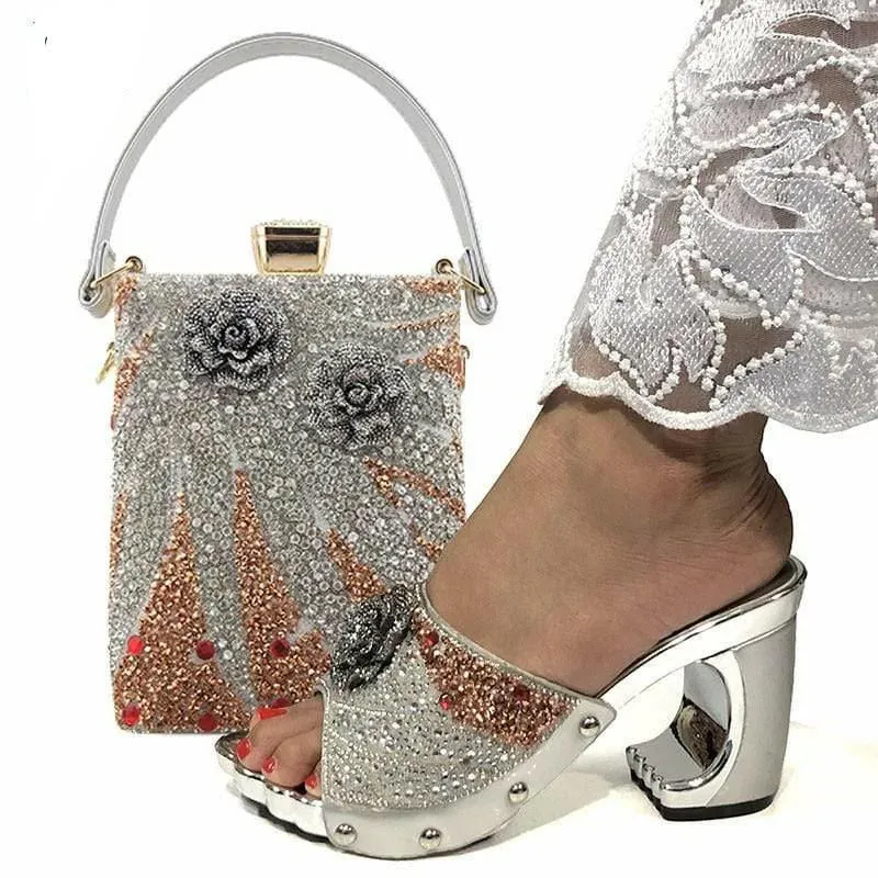 Fashionable Italian Shoes and Bag Set