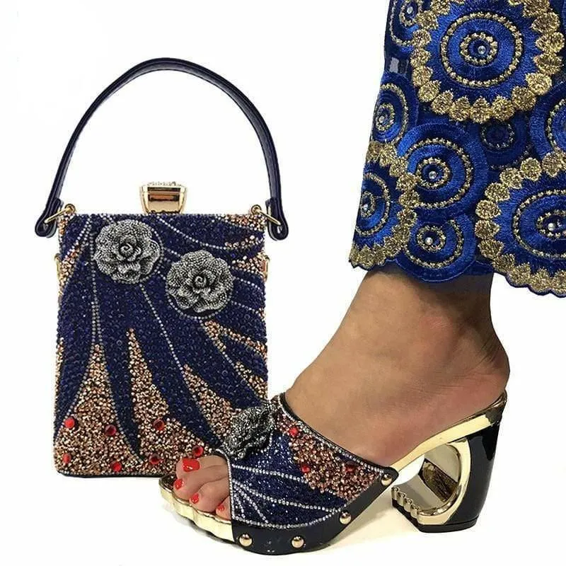 Fashionable Italian Shoes and Bag Set