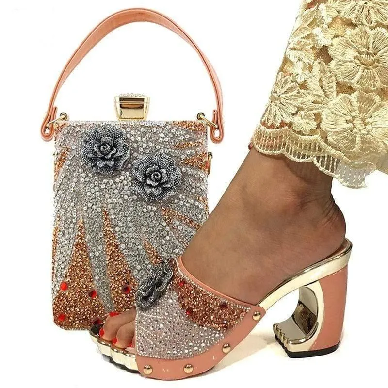 Fashionable Italian Shoes and Bag Set