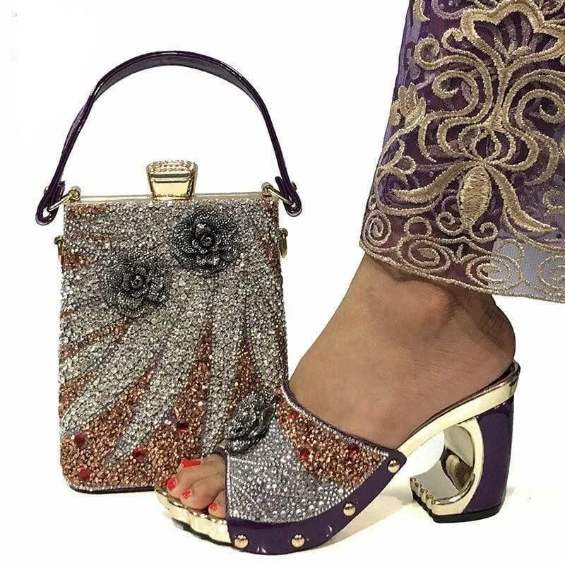 Fashionable Italian Shoes and Bag Set