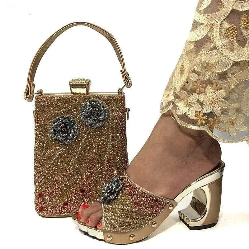 Fashionable Italian Shoes and Bag Set