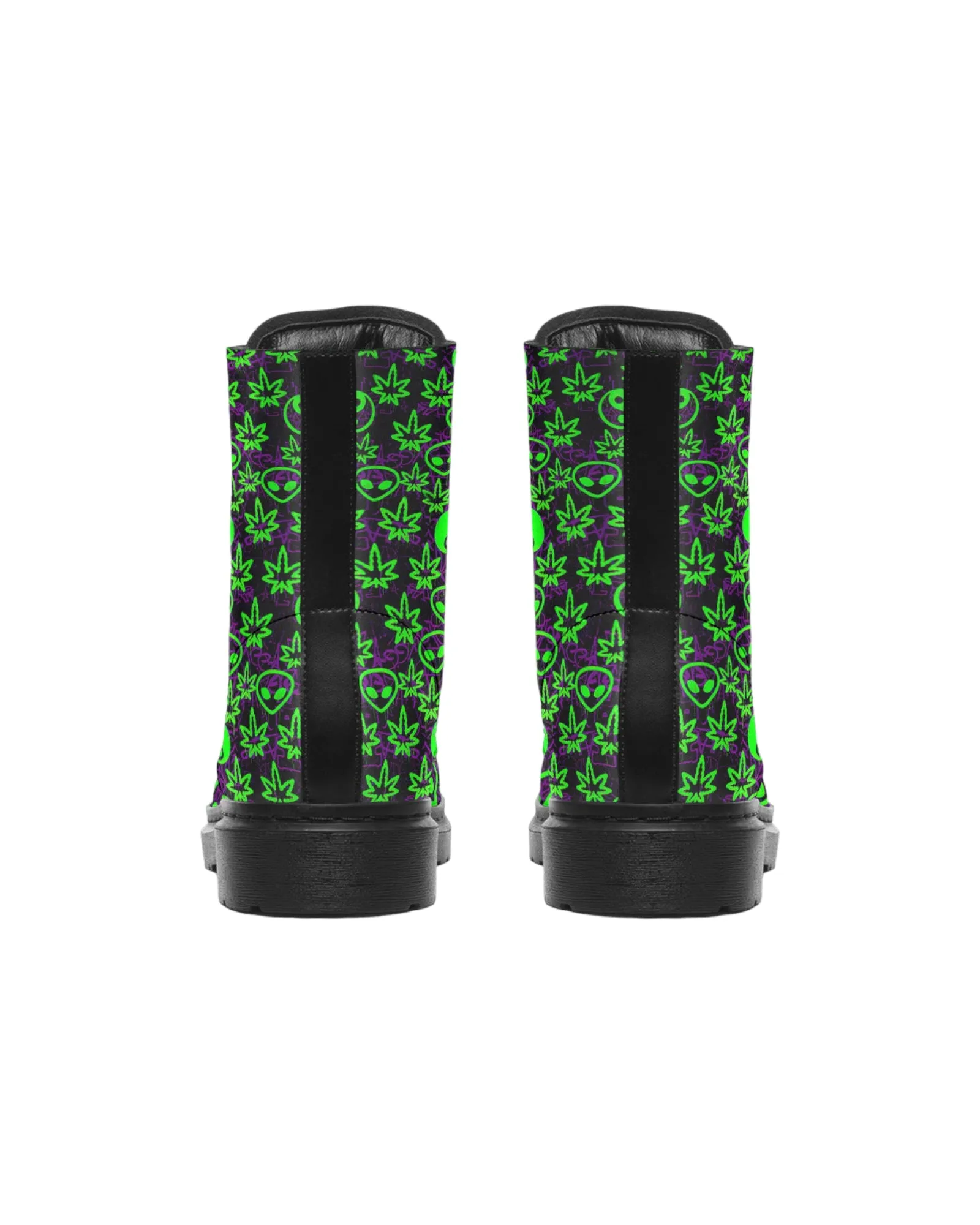 Ganja Graffiti Combat Festival Boots