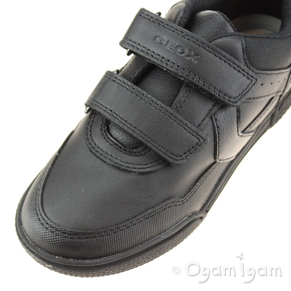 Geox Poseido Boys Black School Shoe