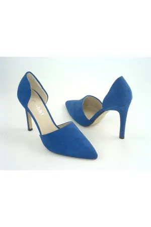 Glitz Shoes Divine Blue Faux Nubuck Shoes