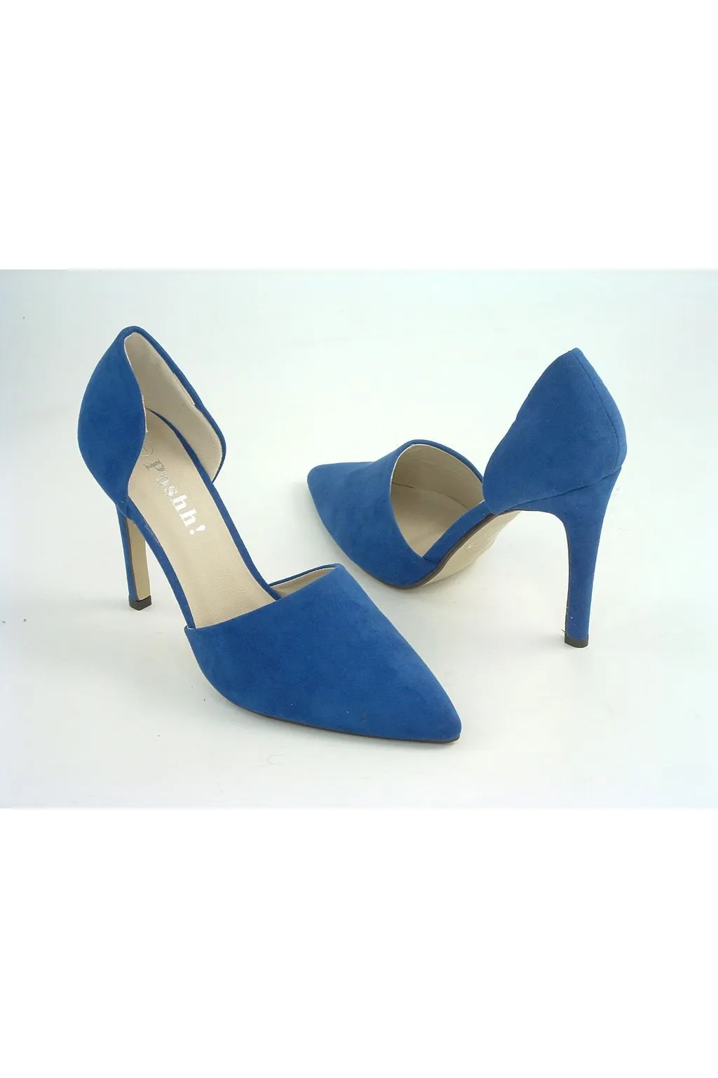 Glitz Shoes Divine Blue Faux Nubuck Shoes