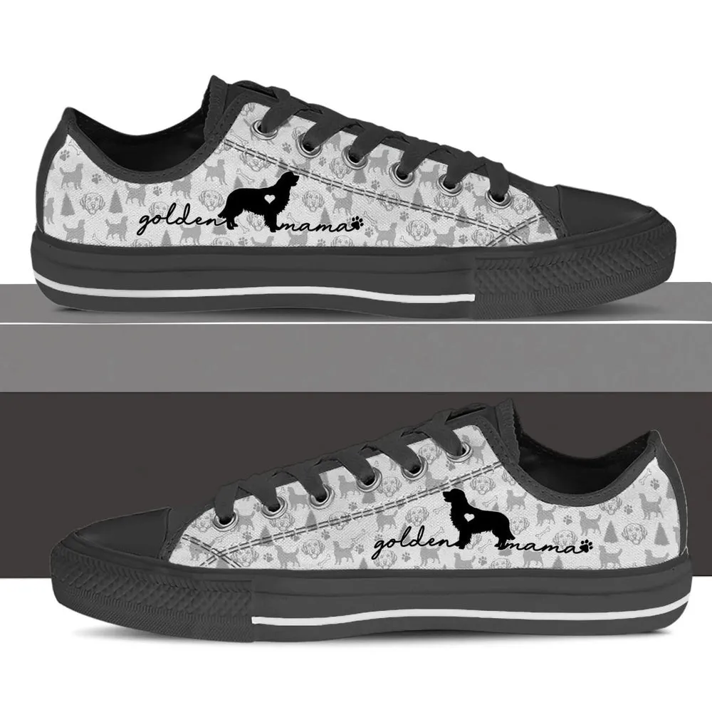 Golden Retriever Low Top Shoes, Dog Printed Shoes, Canvas Shoes For Men, Women