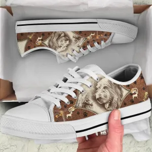 Irish Wolfhound Low Top Shoes - Low Top Sneaker - Dog Walking Shoes Men Women, Dog Printed Shoes, Canvas Shoes For Men, Women