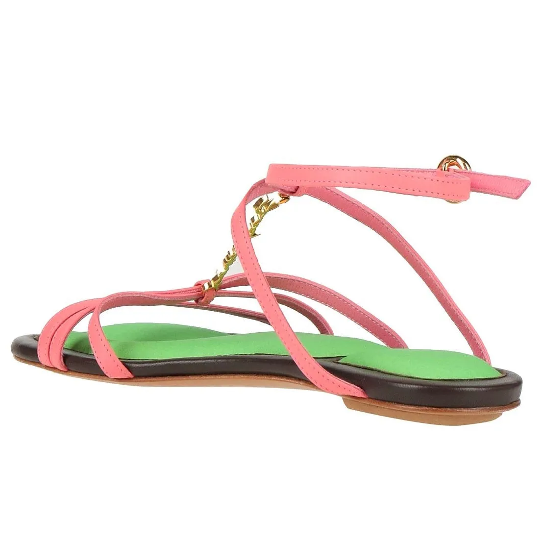 Jacquemus sandals, dark pink