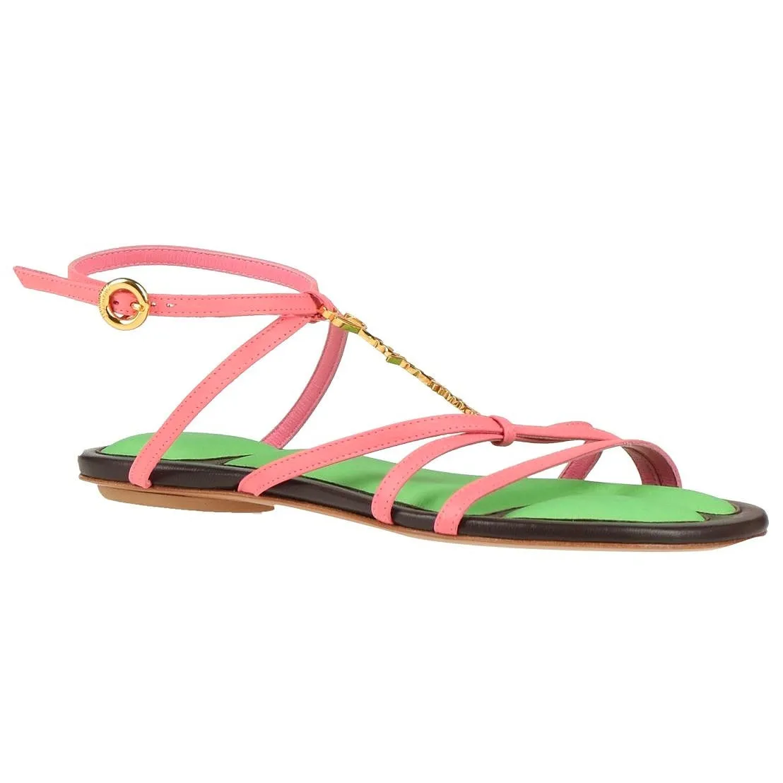 Jacquemus sandals, dark pink