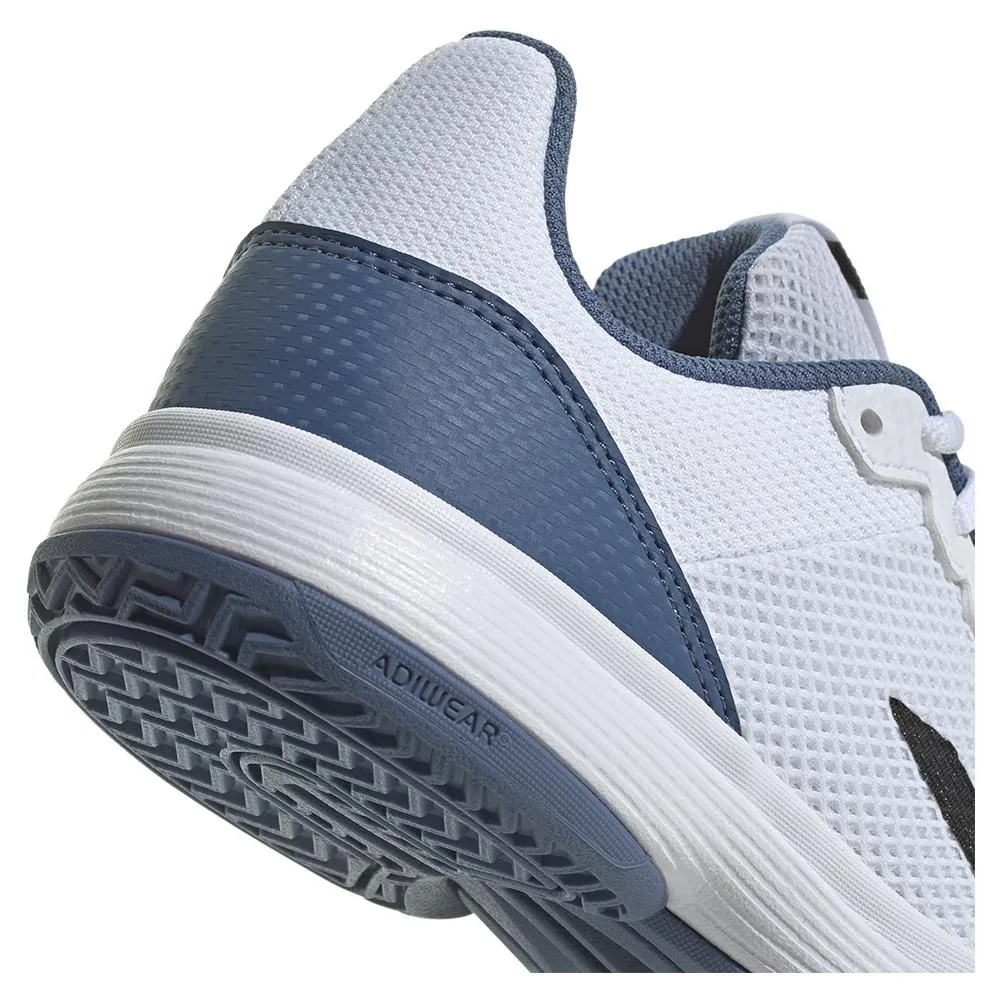 Junior`s Courtflash Tennis Shoes White and Black