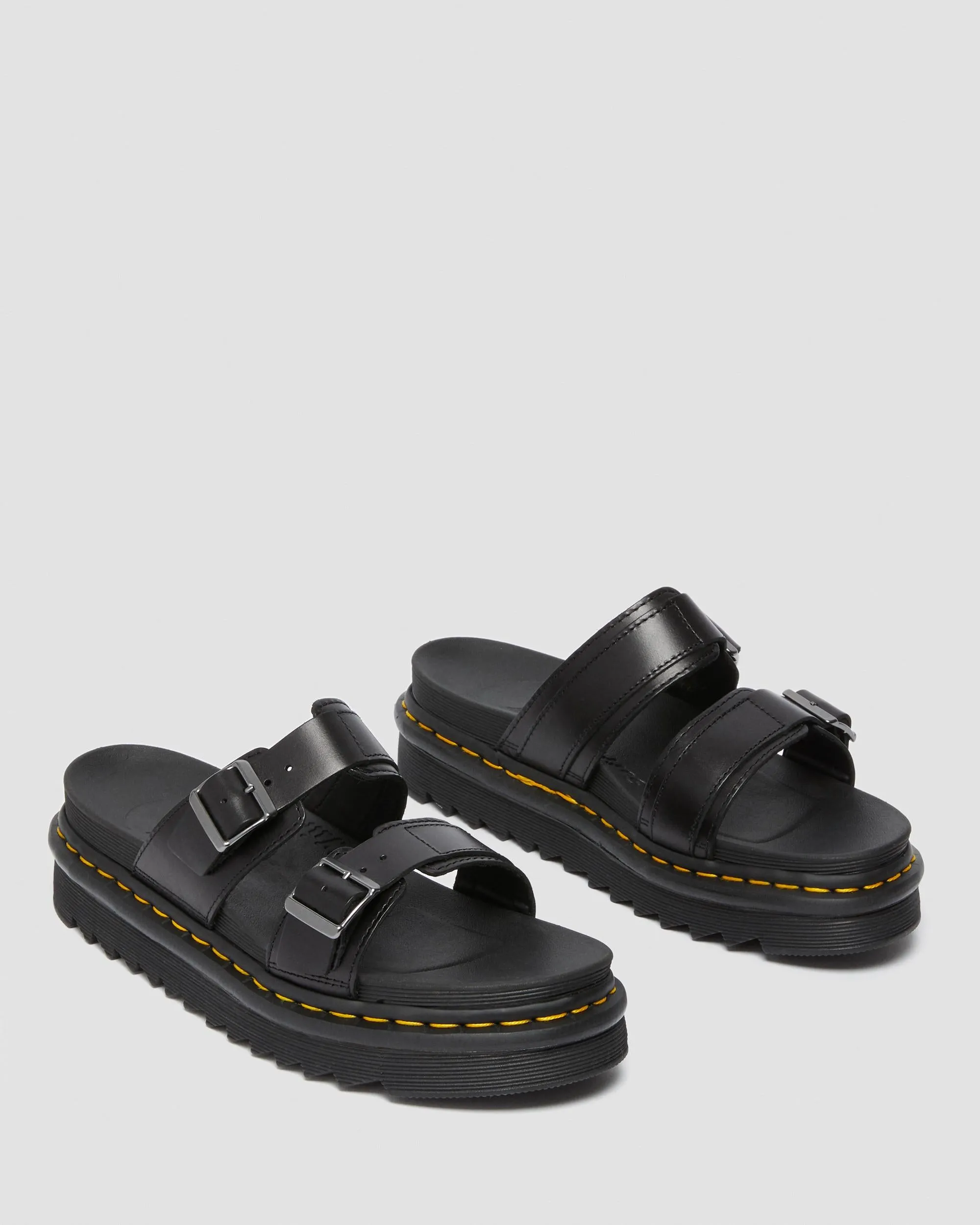 Leather slippers with buckles Myles Brando Dr. Martens