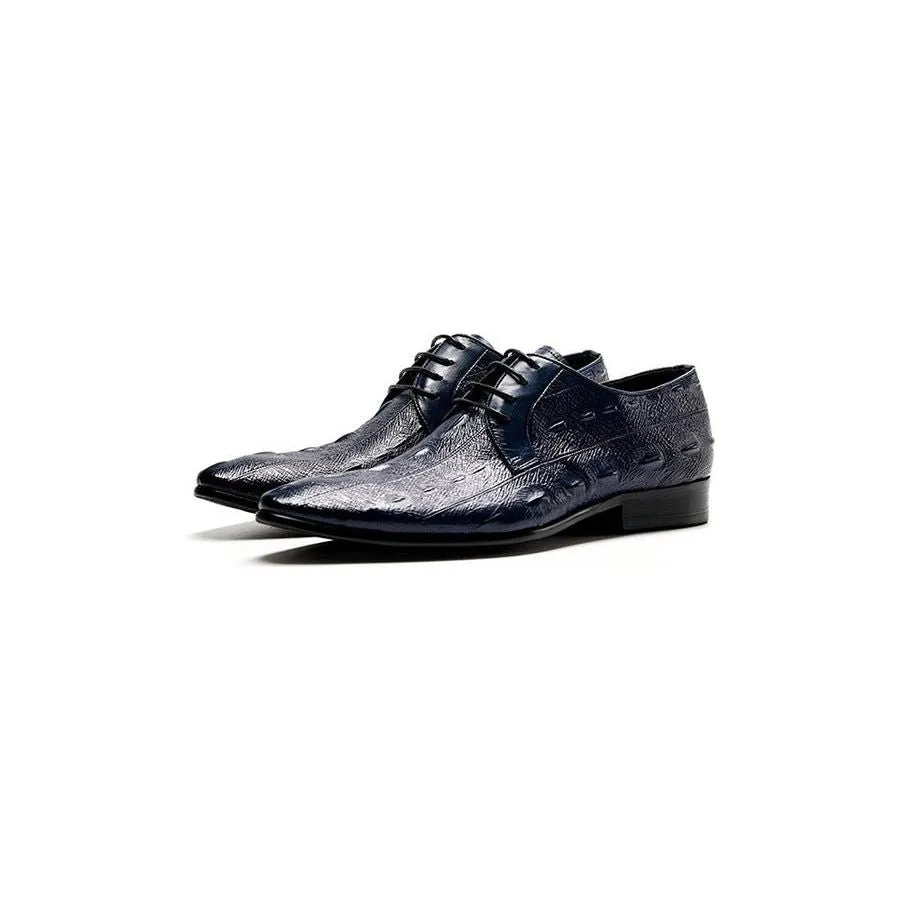 LuxeGator Exotic Lace Up Oxford Dress Shoes