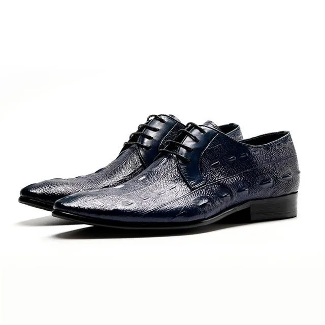 LuxeGator Exotic Lace Up Oxford Dress Shoes