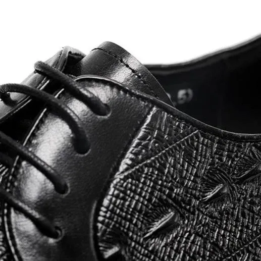 LuxeGator Exotic Lace Up Oxford Dress Shoes