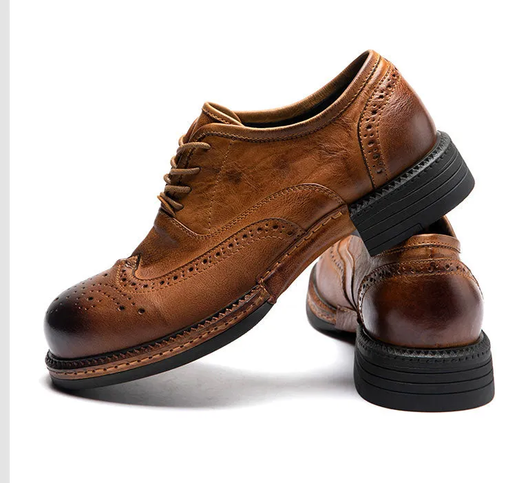 LuxeLace Elegant Round Toe Dress Shoes