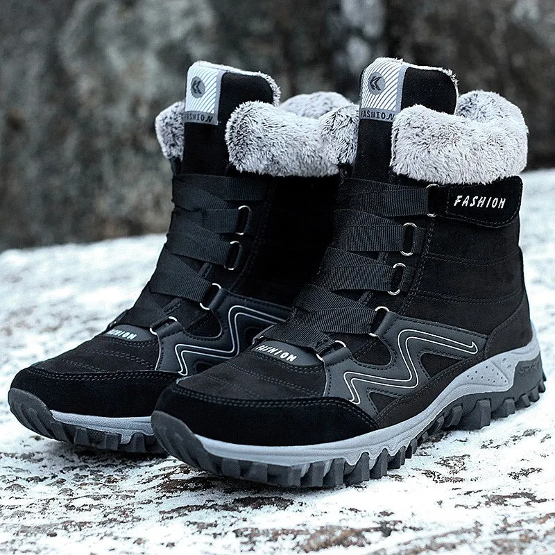 Man's winter velvet thermal stylish fashion joker comfortable snow boots