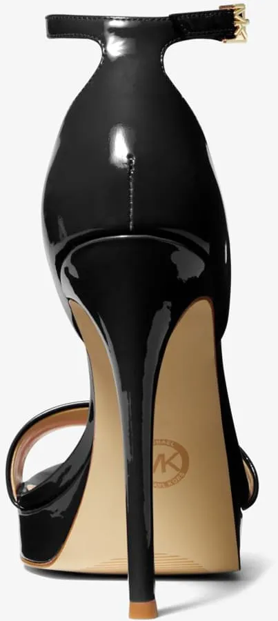 Michael Michael Kors Jordyn Patent Leather Platform Sandals, black