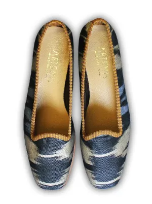 Navy Classic Silk Loafer