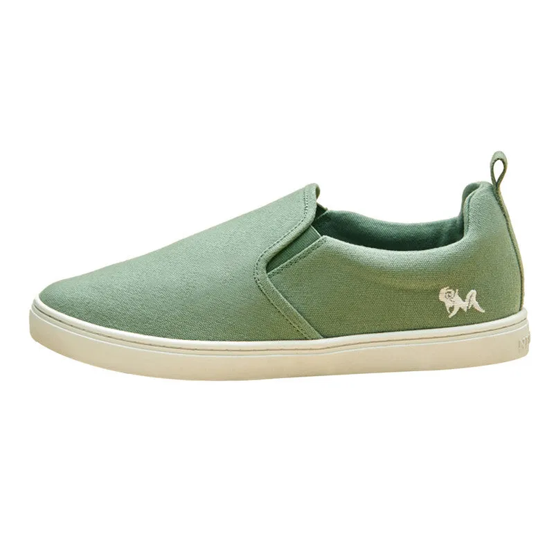 Neeman's Classic Slip-On Shoes for Men | Light Green | Organic Cotton | Comfortable & Light-Weight