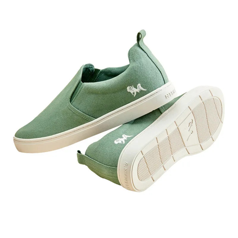 Neeman's Classic Slip-On Shoes for Men | Light Green | Organic Cotton | Comfortable & Light-Weight