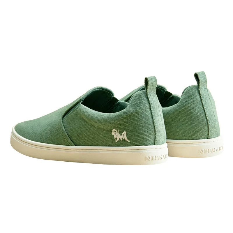 Neeman's Classic Slip-On Shoes for Men | Light Green | Organic Cotton | Comfortable & Light-Weight