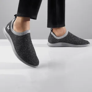 Neeman's ReLive Knit Slip On Sneakers | Grey Melange | Light-Weight & Comfortable