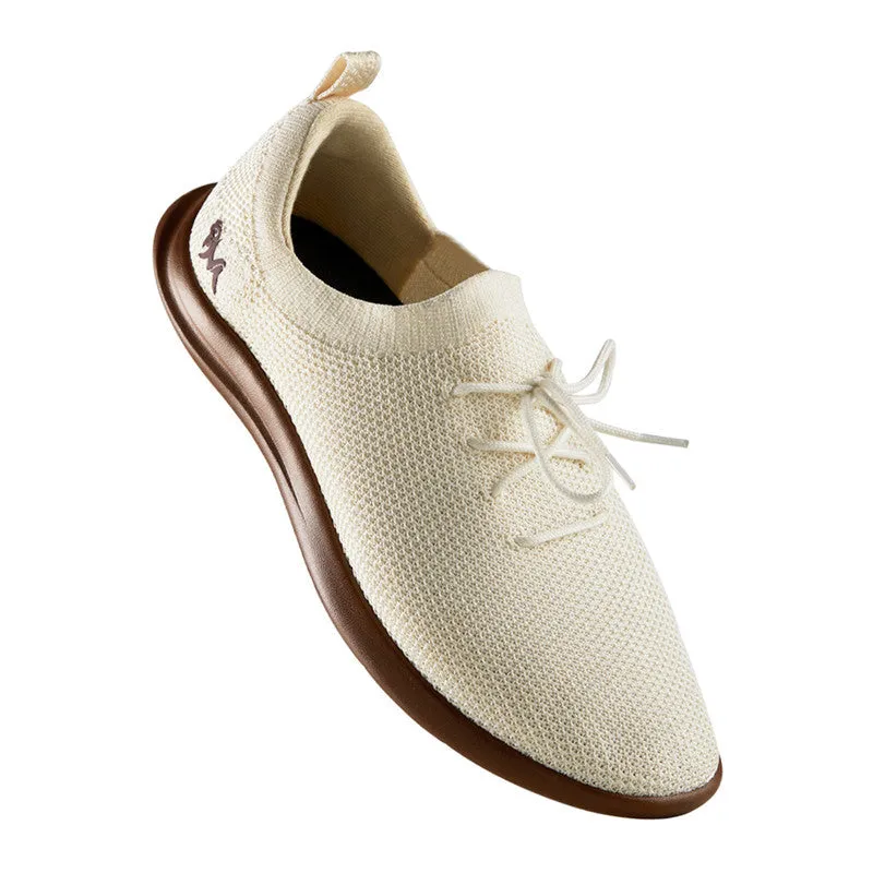 Neeman's ReLive Knit Sneakers for Men | Ivory & Brown | Light-Weight & Comfortable