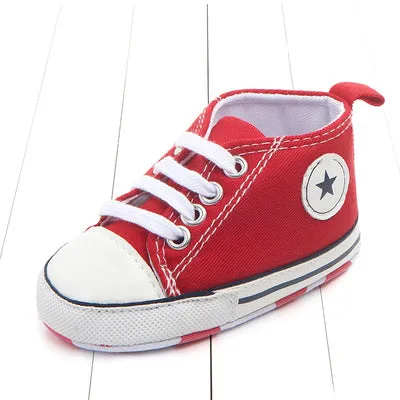 New Canvas Classic Sports Sneakers Newborn Baby Boys Girls First Walkers Shoes Infant Toddler Soft Sole Anti-slip Baby Shoes