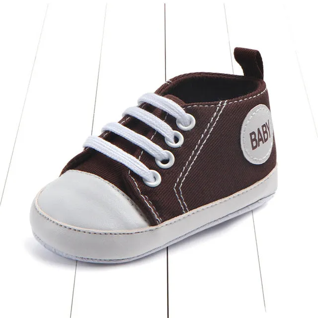 New Canvas Classic Sports Sneakers Newborn Baby Boys Girls First Walkers Shoes Infant Toddler Soft Sole Anti-slip Baby Shoes