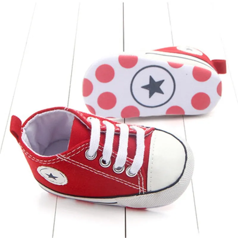 New Canvas Classic Sports Sneakers Newborn Baby Boys Girls First Walkers Shoes Infant Toddler Soft Sole Anti-slip Baby Shoes