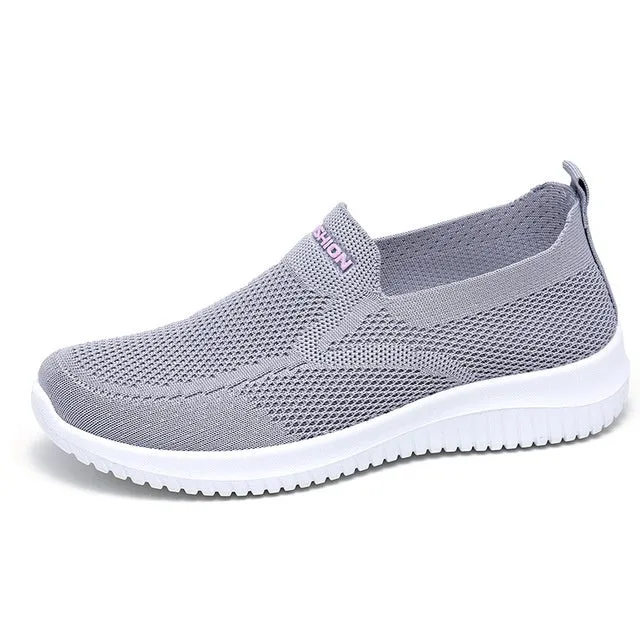 New flying woven shoes, lightweight shoes for the elderly