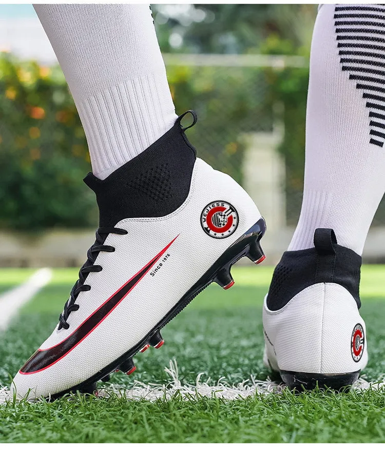 New High-Top Soccer Cleats for Adult and Kids, Training